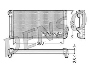 DRM13020 (DENSO) Радиатор основнойFiat Idea 03-12 Lancia Musa 04-12