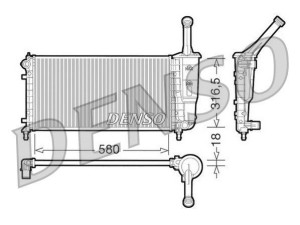 DRM13011 (DENSO) Радіатор основнийFiat Idea 03-12 Lancia Ypsilon 03-11