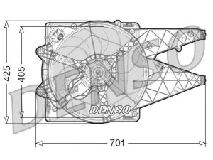 DER09100 (DENSO) Диффузор вентилятора основного радиатораFiat Doblo 09-15