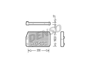 DRR09034 (DENSO) Радиатор печкиFiat Ducato 06-14 Peugeot Boxer 06-14 Citroen Jumper 06-14