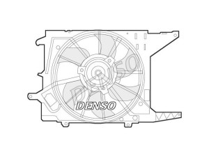 DER37003 (DENSO) Вентилятор основного радіатораRenault Logan 04-13 Dacia Sandero 08-12 Dacia Logan 04-12