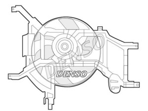 DER37002 (DENSO) Вентилятор основного радіатораRenault Logan 04-13 Dacia Logan 04-12