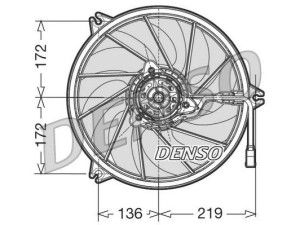 DER21009 (DENSO) Вентилятор основного радиатораPeugeot 206 98-12