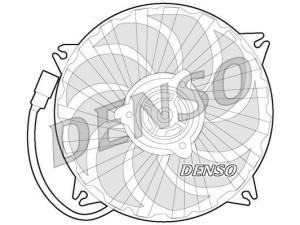 DER21017 (DENSO) Вентилятор основного радіатораFiat Ulysse 02-10 Peugeot 307 01-11 Citroen Berlingo 96-08