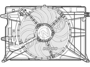 DER09074 (DENSO) Вентилятор основного радіатораFiat 500X 15- Jeep Renegade 14-