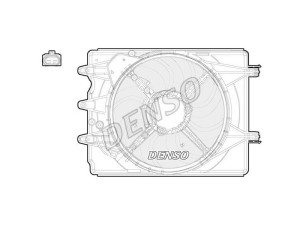 DER09059 (DENSO) Вентилятор основного радіатораFiat 500L 12-22