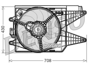 DER09049 (DENSO) Вентилятор основного радіатораFiat 500 07-20