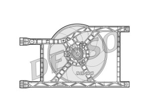 DER09045 (DENSO) Вентилятор основного радіатораFiat Panda 11- Fiat 500 07-20