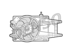 DER09040 (DENSO) Вентилятор основного радіатораFiat Idea 03-12 Fiat Punto 00-03 Fiat Punto 03-10