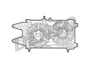 DER09037 (DENSO) Вентилятор основного радіатораFiat Punto 00-03 Fiat Punto 03-10