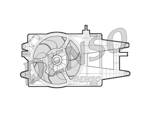 DER09032 (DENSO) Вентилятор основного радіатораFiat Punto 00-03 Fiat Punto 03-10 Lancia Ypsilon 03-11