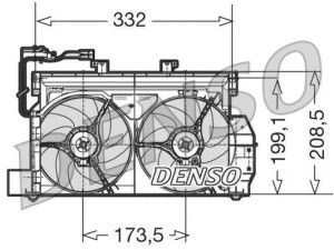 DER07001 (DENSO) Вентилятор основного радиатораCitroen Xantia 98-03 Alfa Romeo 33 83-95