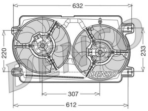 DER01018 (DENSO) Вентилятор основного радіатораAlfa Romeo 166 98-07