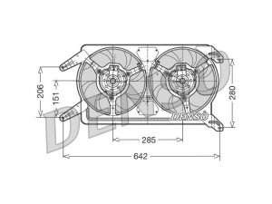 DER01012 (DENSO) Вентилятор основного радиатораAlfa Romeo 156 97-07