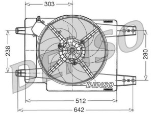 DER01011 (DENSO) Вентилятор основного радиатораAlfa Romeo 156 97-07