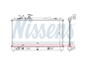 68508 (NISSENS) Радіатор основний під акппMazda 6 08-12