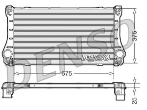 DIT50005 (DENSO) Радиатор интеркулераToyota Auris E180 12-18 Toyota Corolla 13-18 Toyota Avensis 09-18