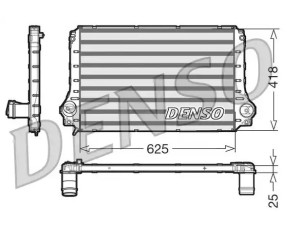 DIT50003 (DENSO) Радіатор інтеркулераToyota Yaris 05-12 Toyota Corolla 02-07 Toyota Avensis 03-10