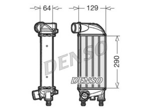 DIT09110 (DENSO) Радіатор інтеркулераFord Ka 08-16 Fiat 500 07-20