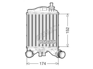 DIT09111 (DENSO) Радіатор інтеркулераFiat 500 07-20