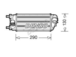 DIT09113 (DENSO) Радиатор интеркулераFord Ka 08-16 Fiat Panda 11- Fiat 500 07-20