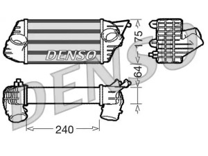 DIT09120 (DENSO) Радіатор інтеркулераFiat Stilo 01-10