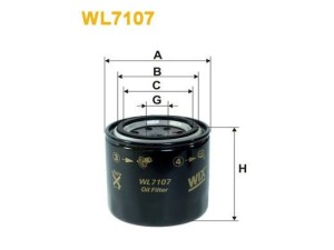 WL7107 (WIX FILTERS) Фільтр маслянийHonda Accord CG/СH 98-02 Mitsubishi Pajero II 91-99 Mazda 6 02-07