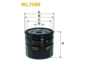 WL7089 (WIX FILTERS) Фільтр маслянийFord Fiesta 96-01 Ford Focus I 98-04 Ford Connect 02-13