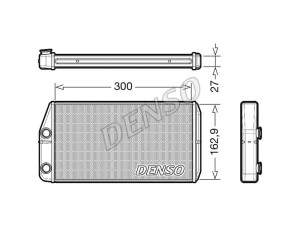 DRR01002 (DENSO) Радиатор печкиAlfa Romeo Stelvio 17- Alfa Romeo Giulia 16-