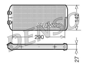 DRR07005 (DENSO) Радиатор печкиPeugeot Partner 96-08 Peugeot Partner 08- Citroen Berlingo 08-18