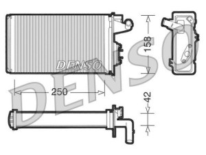 DRR09010 (DENSO) Радіатор пічкиFiat Tempra 90-97 Alfa Romeo 145 96-01 Lancia Dedra 89-99