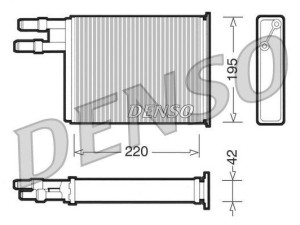 DRR09031 (DENSO) Радиатор печкиPeugeot Boxer 94-02 Peugeot Boxer 02-06 Citroen Jumper 02-06