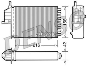 DRR09080 (DENSO) Радіатор пічкиFiat Seicento 98-10