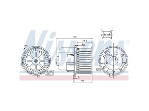 87061 (NISSENS) Моторчик пічкиFord Transit 00-06 Ford Transit 06-14