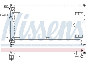 639951 (NISSENS) Радиатор основнойVW Polo 94-01 VW Caddy II 95-04 SEAT Ibiza 93-02