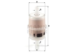 WK32/7 (MANN-FILTER) Фільтр паливнийAudi 100 82-91 Mercedes-Benz E-Class W207 09-16 Mercedes-Benz Sprinter 906 06-18