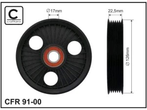 91-00 (CAFFARO) Ролик ГРМ натяжнойPeugeot 307 01-11 Citroen C4 04-11