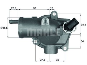 TH1187 (MAHLE) ТермостатMercedes-Benz Sprinter 901-905 95-06 Mercedes-Benz Sprinter 906 06-18 Jeep Grand Cherokee 98-04