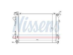 67508 (NISSENS) Радіатор основнийHyundai Sonata NF 04-09 Hyundai Sonata YF 09-14 Kia Magentis 05-10