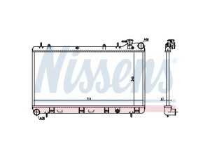 64185 (NISSENS) Радіатор основнийSubaru Impreza 92-01