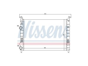 61683 (NISSENS) Радіатор основнийFiat Palio 96-20 Fiat Albea 96-11 Fiat Siena 97-16