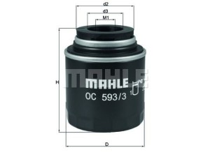 OC593/3 (MAHLE) Фильтр масляный