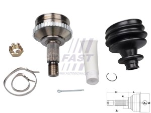 FT25091K (FAST) ШРКШ зовнішній з abs комплектFiat Scudo 95-07 Peugeot Expert 95-07 Citroen Jumpy 95-07