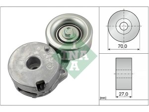 534 0442 10 (INA) Натягувач ременя поліклінового в зборіRenault Scenic III 09-16 Renault Megane III 09-16 Nissan Qashqai 07-14