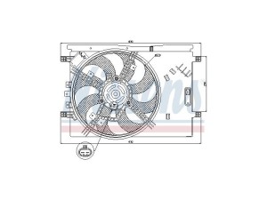 85564 (NISSENS) Вентилятор основного радиатораFiat Grande Punto 05-10
