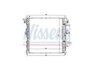 64316 (NISSENS) Радіатор основнийSsangYong Actyon 12- SsangYong Kyron 05-11