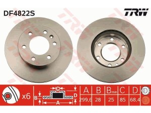 FT31528 (FAST) Диск тормозной передний вентилируемый D300VW Crafter 06-16 Mercedes-Benz Sprinter 906 06-18