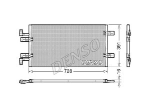 DCN20019 (DENSO) Радиатор кондиционера 2.0DCI 16V, 2.5DCI 16V