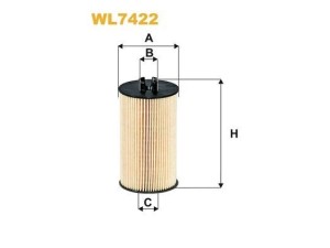 WL7422 (WIX FILTERS) Фільтр масляний вставкаFiat Croma 05-10 Opel Astra J 10-15 Chevrolet Aveo 06-16