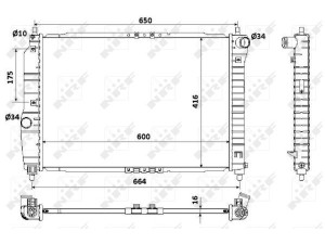 53902 (NRF) Радіатор основнийChevrolet Aveo 03-08 Chevrolet Aveo 06-16